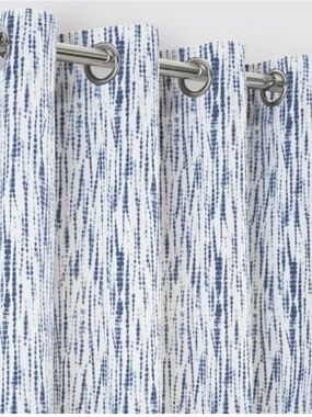 Gap Home Shibori Tie Dye Organic Cotton Light Filtering Window Curtain Pair (2)